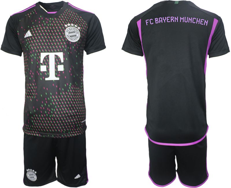 Men 2023-2024 Club Bayern Munich away black blank Soccer Jersey->bayern munich jersey->Soccer Club Jersey